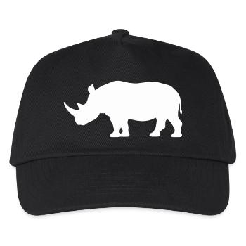 Rhino Silhouette Minimalist - Kids’ Baseball Cap - black - Front