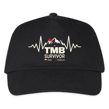 TMB Survivor Tour du Mont-Blanc Hiking Trek - Kids’ Baseball Cap - black - Front