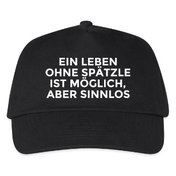lustige Schwaben Sprüche - Kinder Basecap - Schwarz - Vorne