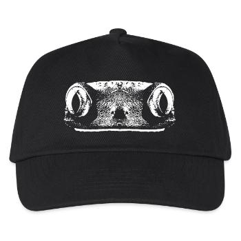 Froschgesicht - Kinder Basecap - Schwarz - Vorne
