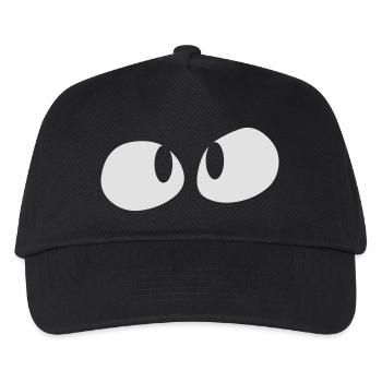 Augen - Kinder Basecap - Schwarz - Vorne