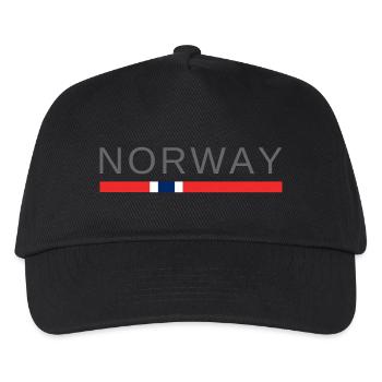 Norwegen - Kinder Basecap - Schwarz - Vorne