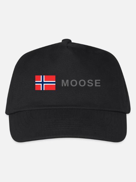 Elch Norwegen - Kinder Basecap - Schwarz