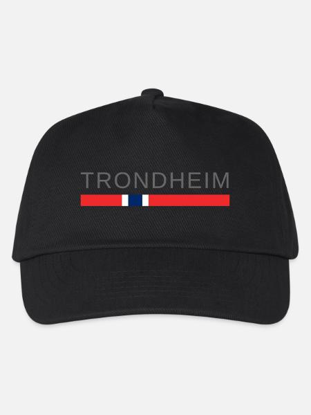 Trondheim Norwegen - Kinder Basecap - Schwarz
