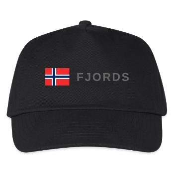 Norwegische Fjorde - Kinder Basecap - Schwarz - Vorne