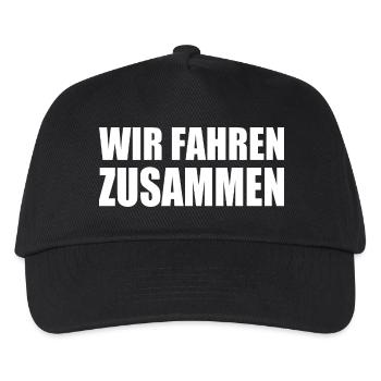 wir fahren zusammen - Kinder Basecap - Schwarz - Vorne
