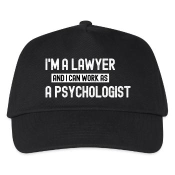 Ich bin Rechtsanwältin und kann als Psychologin arbeiten - Kinder Basecap - Schwarz - Vorne