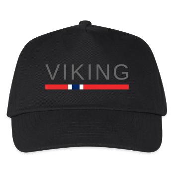 Wikinger Norwegen - Kinder Basecap - Schwarz - Vorne