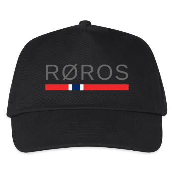 Roros Norwegen - Kinder Basecap - Schwarz - Vorne