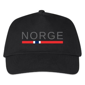 Norwegen - Kinder Basecap - Schwarz - Vorne
