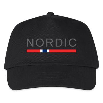 nordisch - Kinder Basecap - Schwarz - Vorne