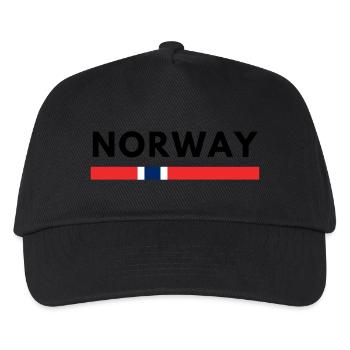 Norwegen - Kinder Basecap - Schwarz - Vorne