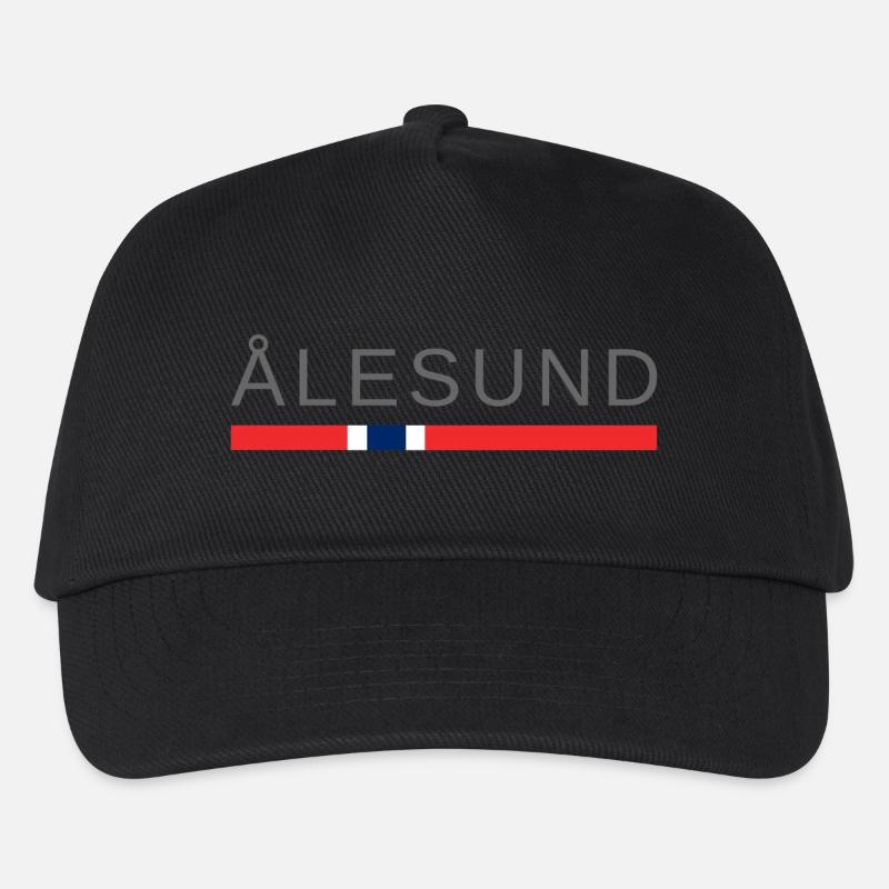 Alesund Norwegen - Kinder Basecap - Schwarz
