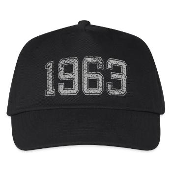 1963 Jahrgang - Kinder Basecap - Schwarz - Vorne