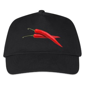 paprika chilli chili pepper citrus veggie vegetable - Kids’ Baseball Cap - black - Front