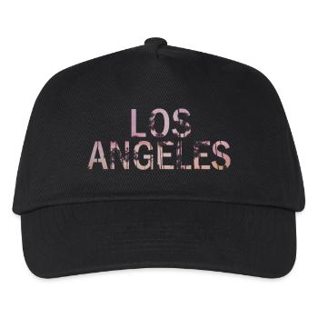 Los Angeles Schriftzug - Kinder Basecap - Schwarz - Vorne