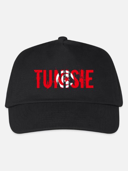 logo_flag_grunge_tunisie - Kids’ Baseball Cap - black
