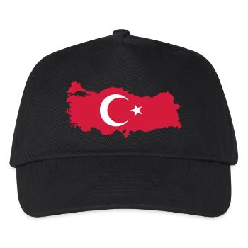 Turkey Map Flag - Kids’ Baseball Cap - black - Front