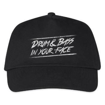 Drum & bass in your face / Party / Rave / Dj - Casquette de baseball Enfant - noir - Devant