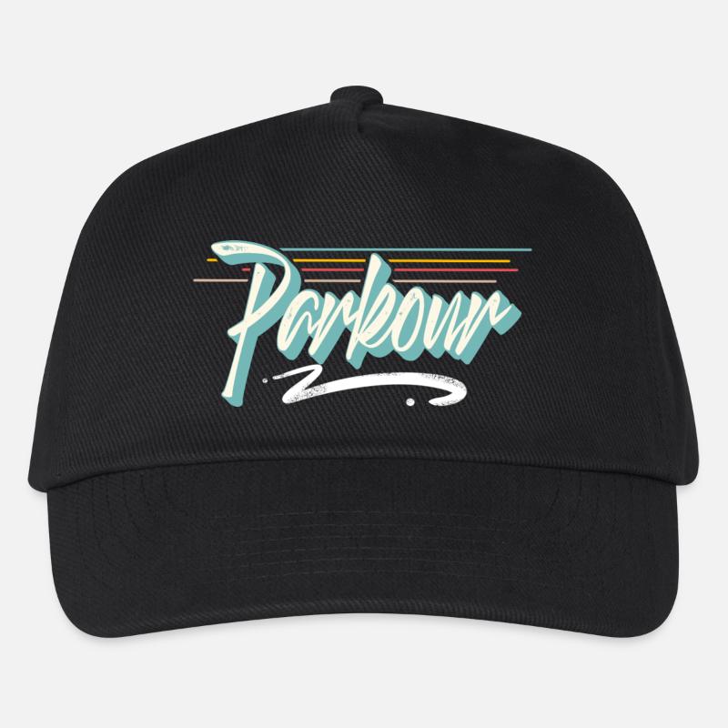 Parkour - Kinder Basecap - Schwarz