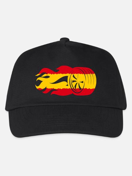Spanien Motorsport Flagge - Kinder Basecap - Schwarz