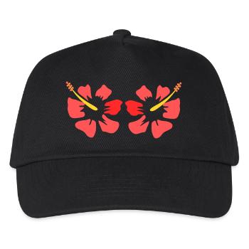 Flower Pink Pink Flower Flowers Pink Pink Red Flowers - Kids’ Baseball Cap - black - Front