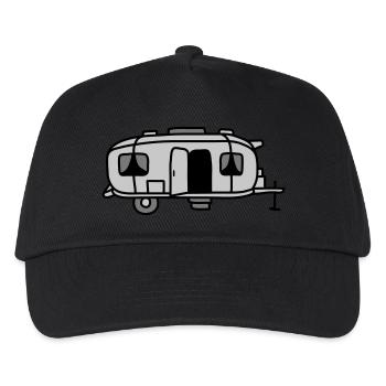 Camping Wagen Comic Design - Kinder Basecap - Schwarz - Vorne