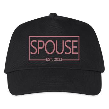 Ehepartner Est. 2023 - Männer & Frauen Hochzeitstag Geschenk - Kinder Basecap - Schwarz - Vorne