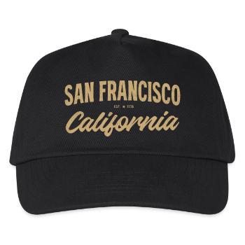 San Francisco Vintage Script - Kinder Basecap - Schwarz - Vorne