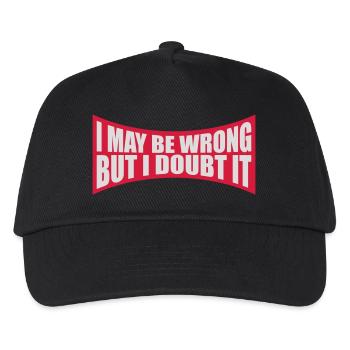 I may be wrong - Kids’ Baseball Cap - black - Front