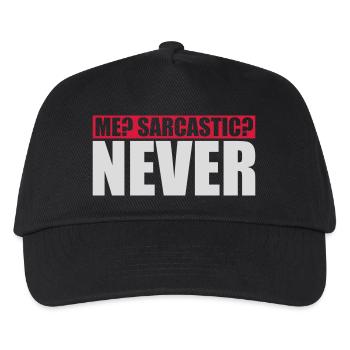 me sarcastic never Zitat - Kinder Basecap - Schwarz - Vorne