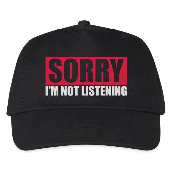 désolé de ne pas écouter - Casquette de baseball Enfant - noir - Devant