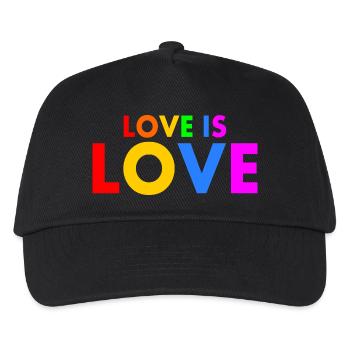 Love is love - Kinder Basecap - Schwarz - Vorne