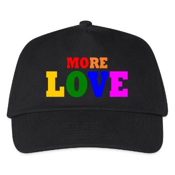 More love - Kids’ Baseball Cap - black - Front