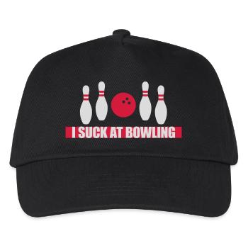 I suck at bowling - Kinder Basecap - Schwarz - Vorne