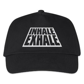 inhale exhale yoga quote - Kids’ Baseball Cap - black - Front