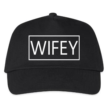 Wifey Matching Couple Engagement Wedding Honeymoon - Kids’ Baseball Cap - black - Front