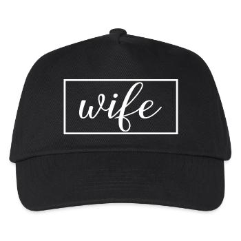 Wife Matching Couple Engagement Wedding Honeymoon - Kids’ Baseball Cap - black - Front
