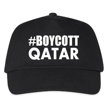 Boycott qatar - Kinder Basecap - Schwarz - Vorne