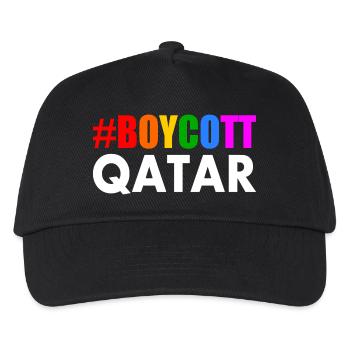 Boycott qatar - Kinder Basecap - Schwarz - Vorne