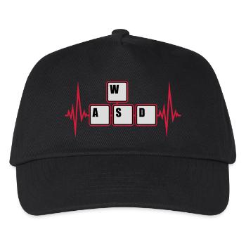 WASD Keyboard Keys Gamer - Kids’ Baseball Cap - black - Front