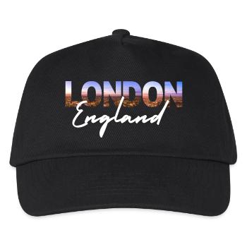 London Skyline Script England - Casquette de baseball Enfant - noir - Devant