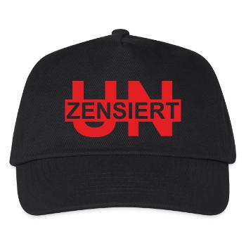 unzensiert - Kinder Basecap - Schwarz - Vorne