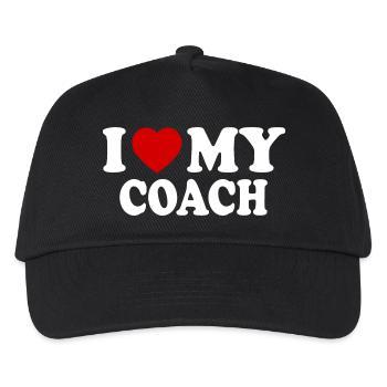I love my coach - Kinder Basecap - Schwarz - Vorne