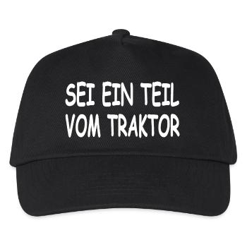 Tractor - Kids’ Baseball Cap - black - Front
