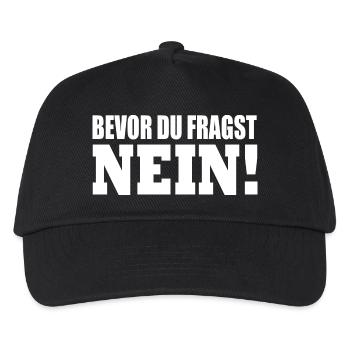 bevor du fragst nein - Kinder Basecap - Schwarz - Vorne