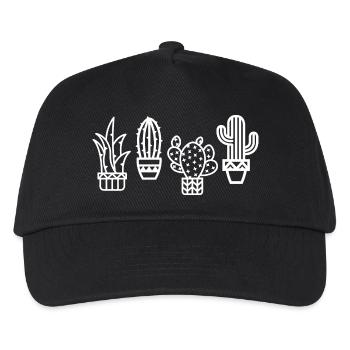 cactus Lieblingspflanze kakteen Symbol Kaktus icon - Kinder Basecap - Schwarz - Vorne
