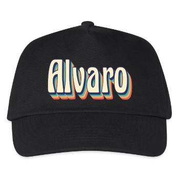 Alvaro retro t-shirt vintage t-shirt gift idea - Kids’ Baseball Cap - black - Front