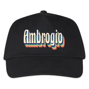 Ambrogio t-shirt retro vintage t-shirt gift - Kids’ Baseball Cap - black - Front