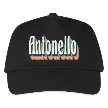 Antonello retro vintage t-shirt t-shirt gift - Kids’ Baseball Cap - black - Front